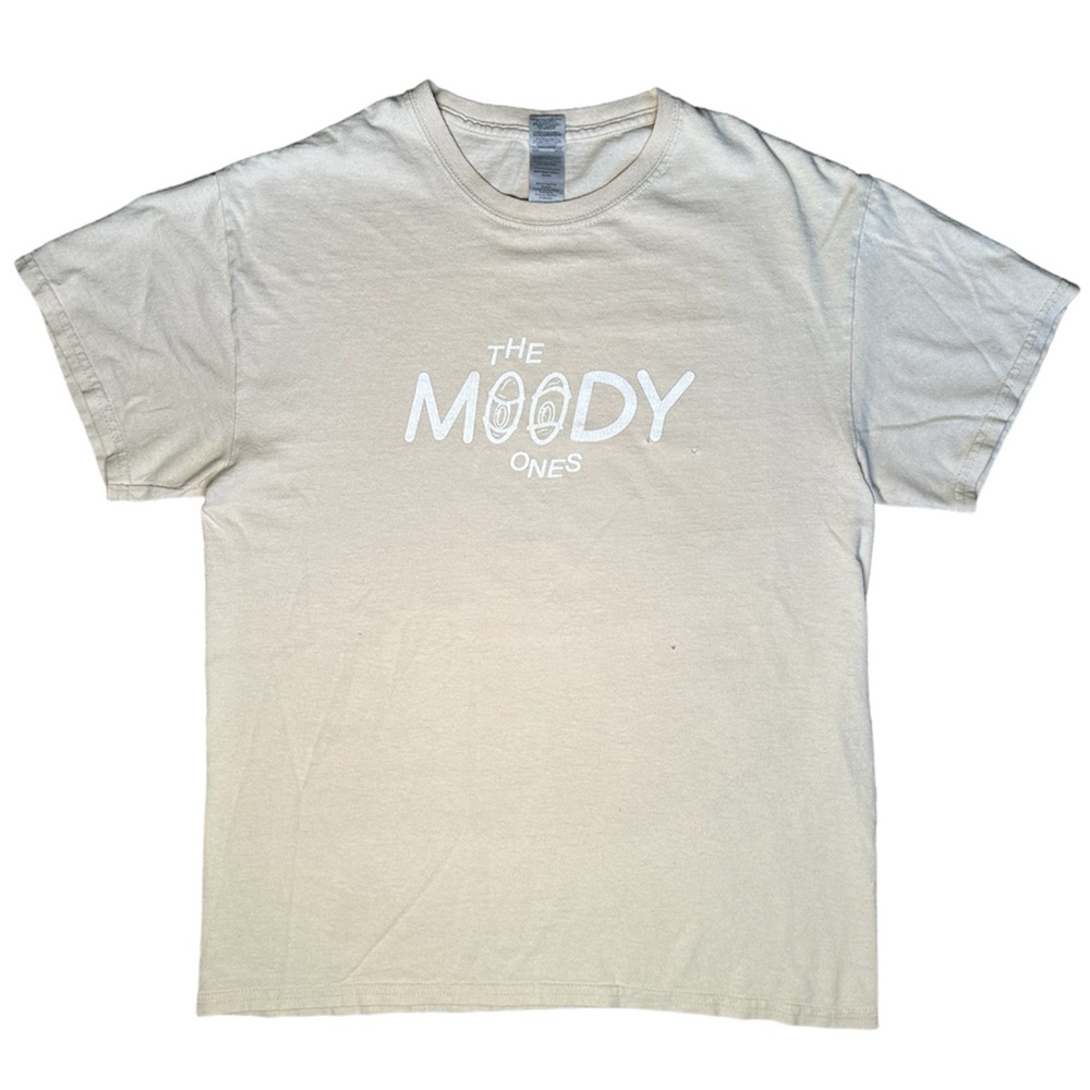 The Moody Ones Men's Cream Graphic T-Shirt Short Sleeve Cotton Tee Size Medium